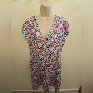 NWT GAP Floral Mini Dress With Flutter Short Sleeves And Tie Waist
